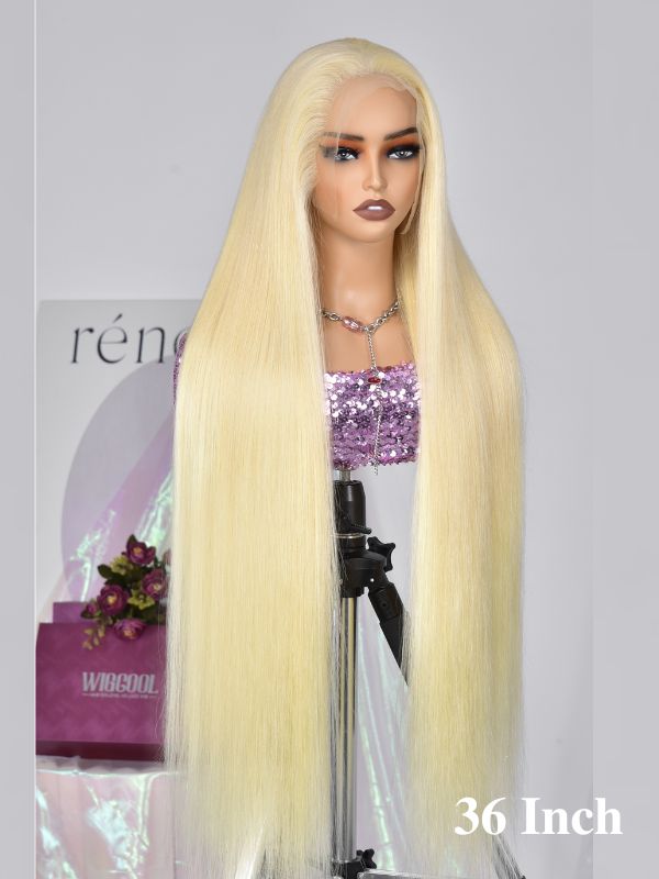 Jalessa Same Style:Straight 13x6 Real Swiss HD Lace Frontal #613 Blonde Wig Pre Plucked With Baby Hair