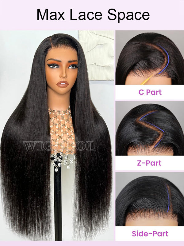 Mini Knots 13x4 Swiss HD Lace Frontal Wig Invisible Single Knots Straight/Body Wave Human Hair Wigs