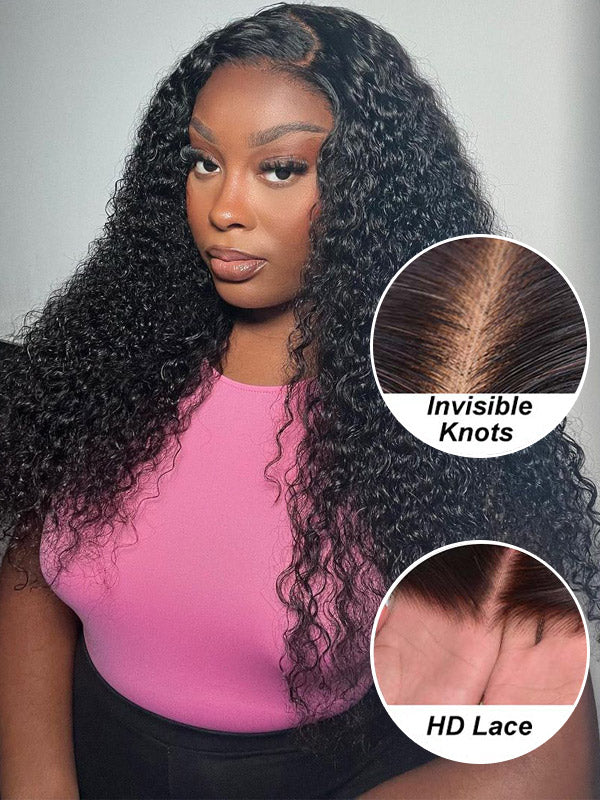 Curly Hair 13x6 HD Lace Frontal Wig 100% Virgin Human Hair Wigs Pre Plucked Hairline