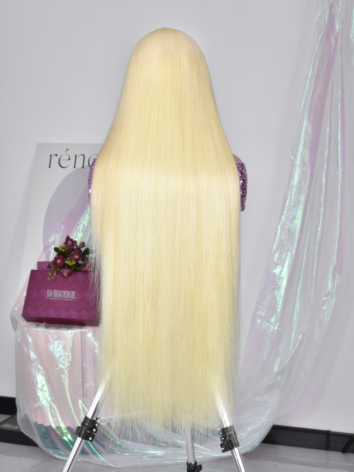 Jalessa Same Style:Straight 13x6 Real Swiss HD Lace Frontal #613 Blonde Wig Pre Plucked With Baby Hair