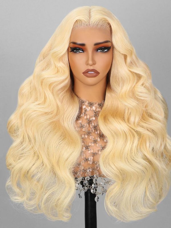 Body Wave 13x6 Real Swiss HD Lace Frontal #613 Blonde Wig Pre Plucked With Baby Hair