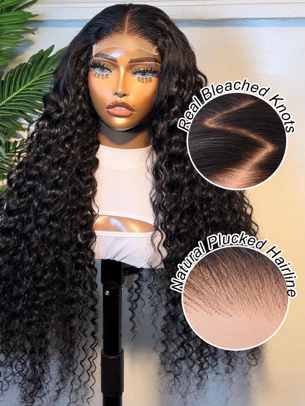 WigCool Pre Bleached Knots Water Wave 13x6 Full Transparent Lace Front My Store