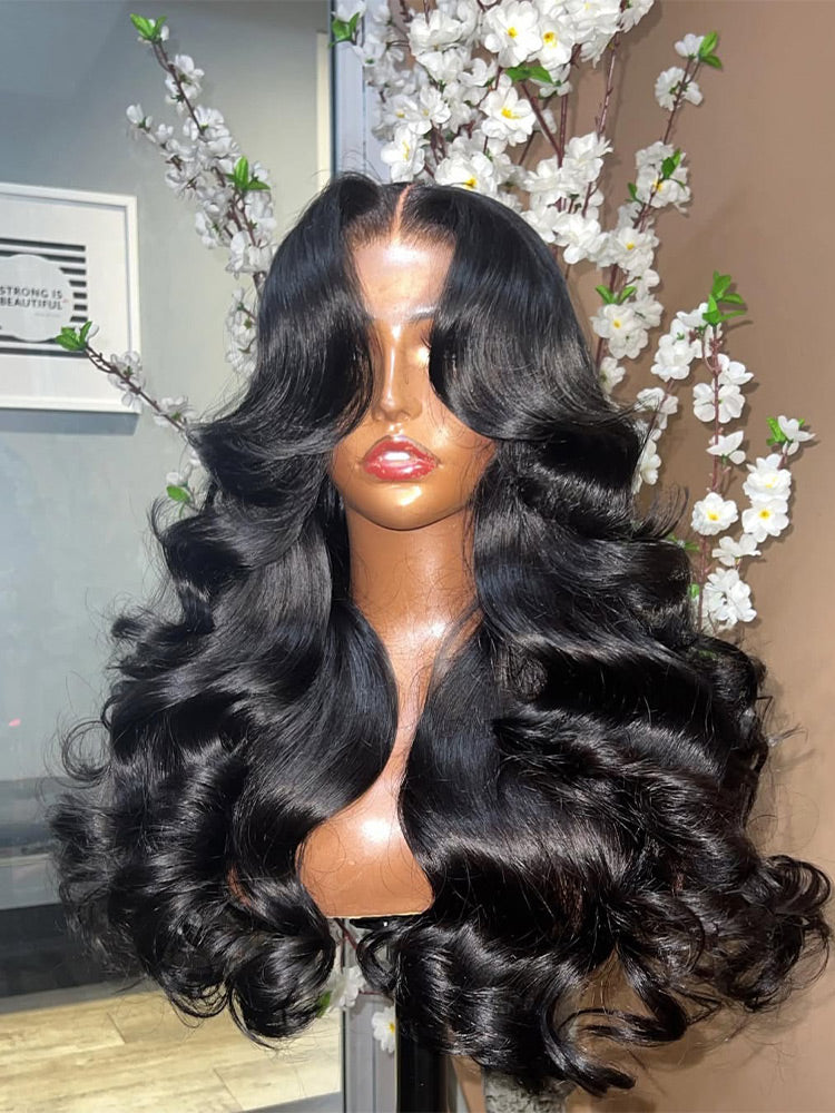 2Wigs = $219 | Curtain Bang Wig Body Wave Wig + Blonde Bob Wigs