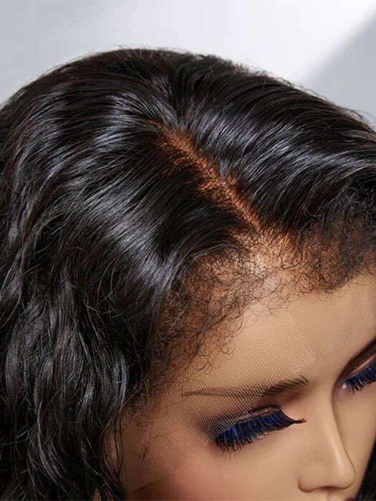 Wigcool 4C Edges Hairline Wig Water Wave 4x4/13x4 HD Lace Front Wigs Human Hair With Curly Baby Hair Realistic Hairline